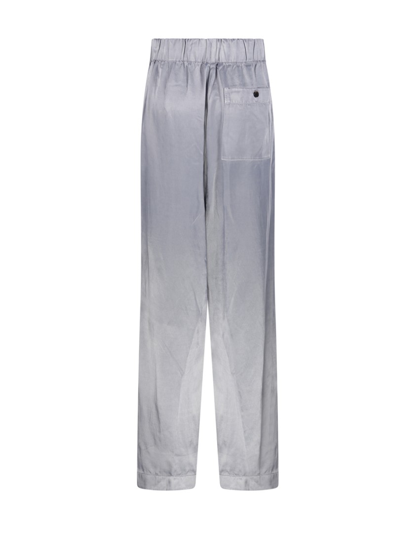 Dries Van Noten Wide Leg Trouser With Pleat And Pocket In Grey