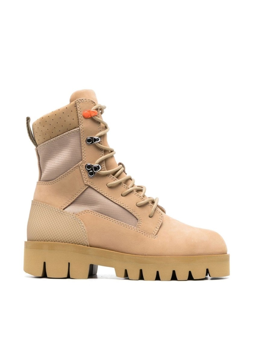 Heron Preston Lace-up Military Boots In Neutral