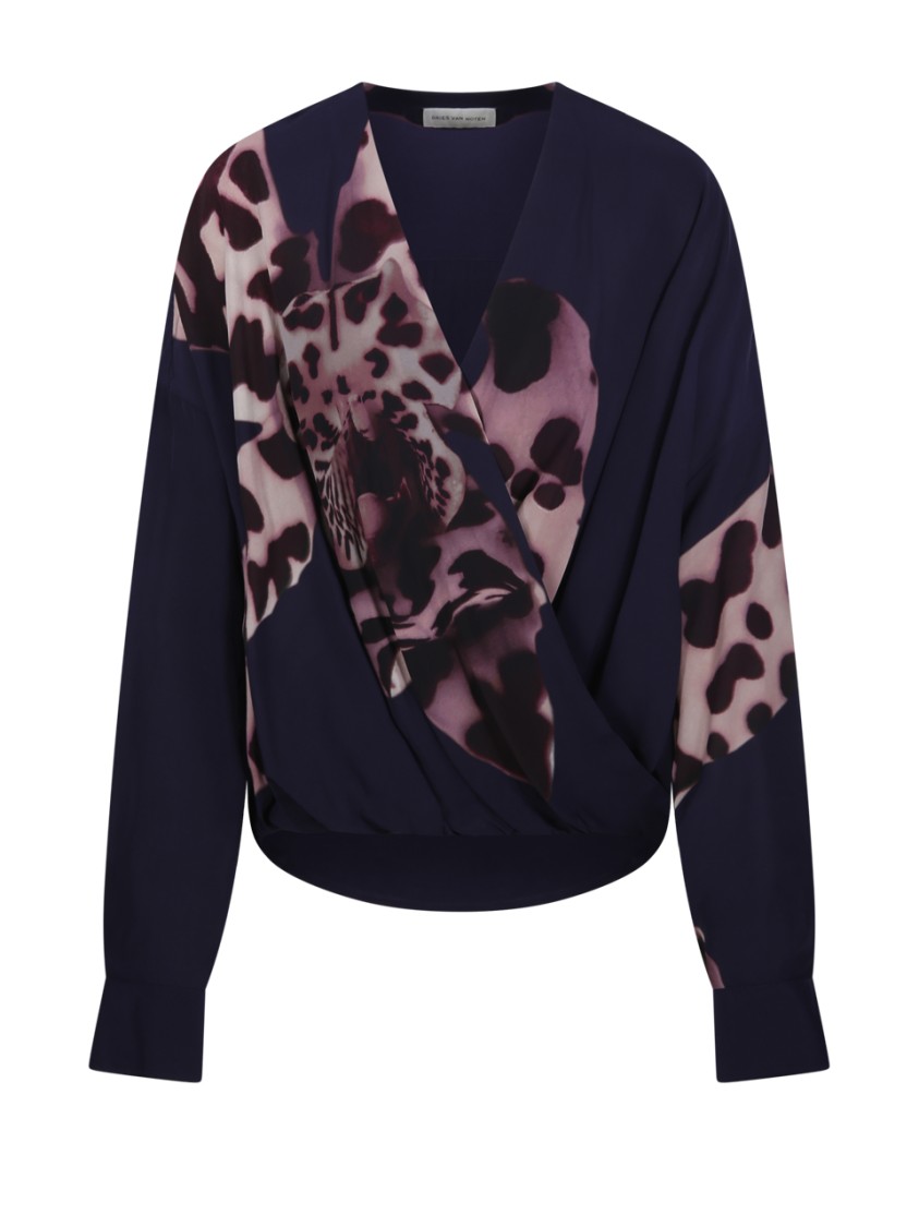 DRIES VAN NOTEN DRIES VAN NOTEN CAMIEL LOOSE TOP WITH DRAPED FRONT