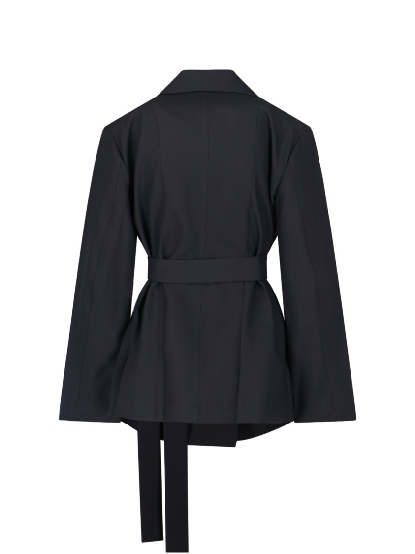 SETCHU SETCHU ENRICO' DOUBLE-BREASTED BLAZER – BLACK 