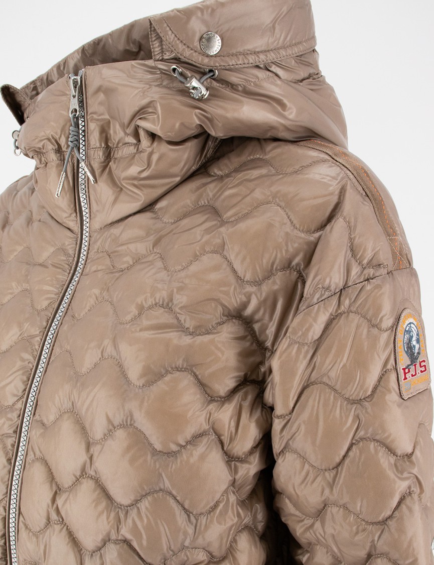 Shop Parajumpers Quilted Down Jacket In Brown
