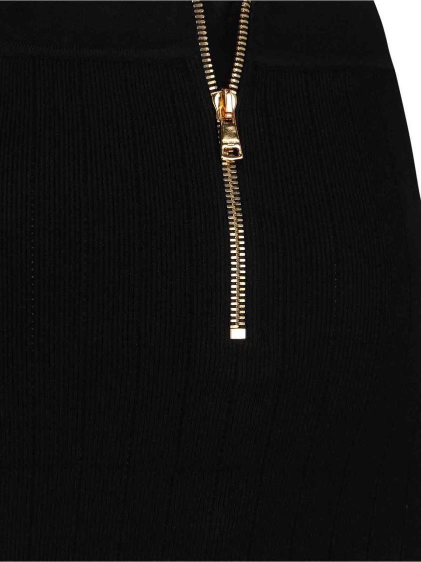 Shop Balmain Mini Knit Skirt – Black