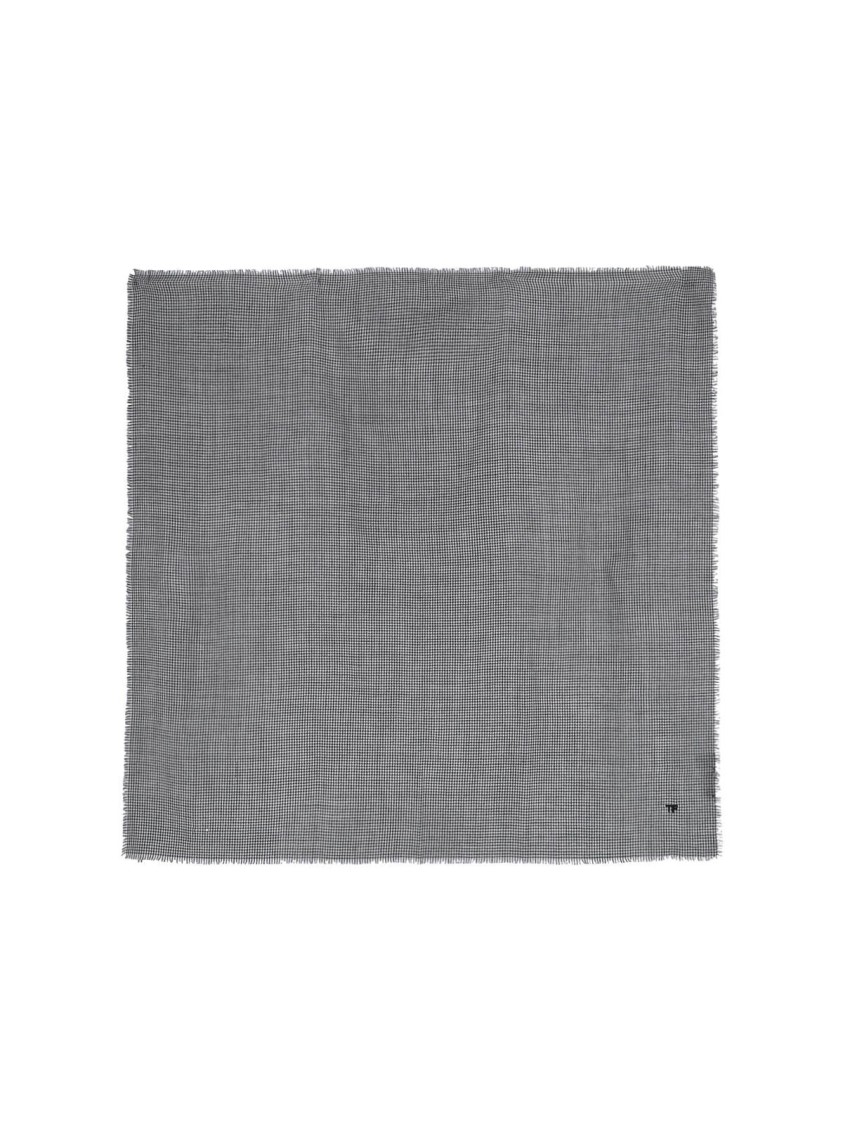 Tom Ford Fringed Edges Houndstooth Pattern Scarf