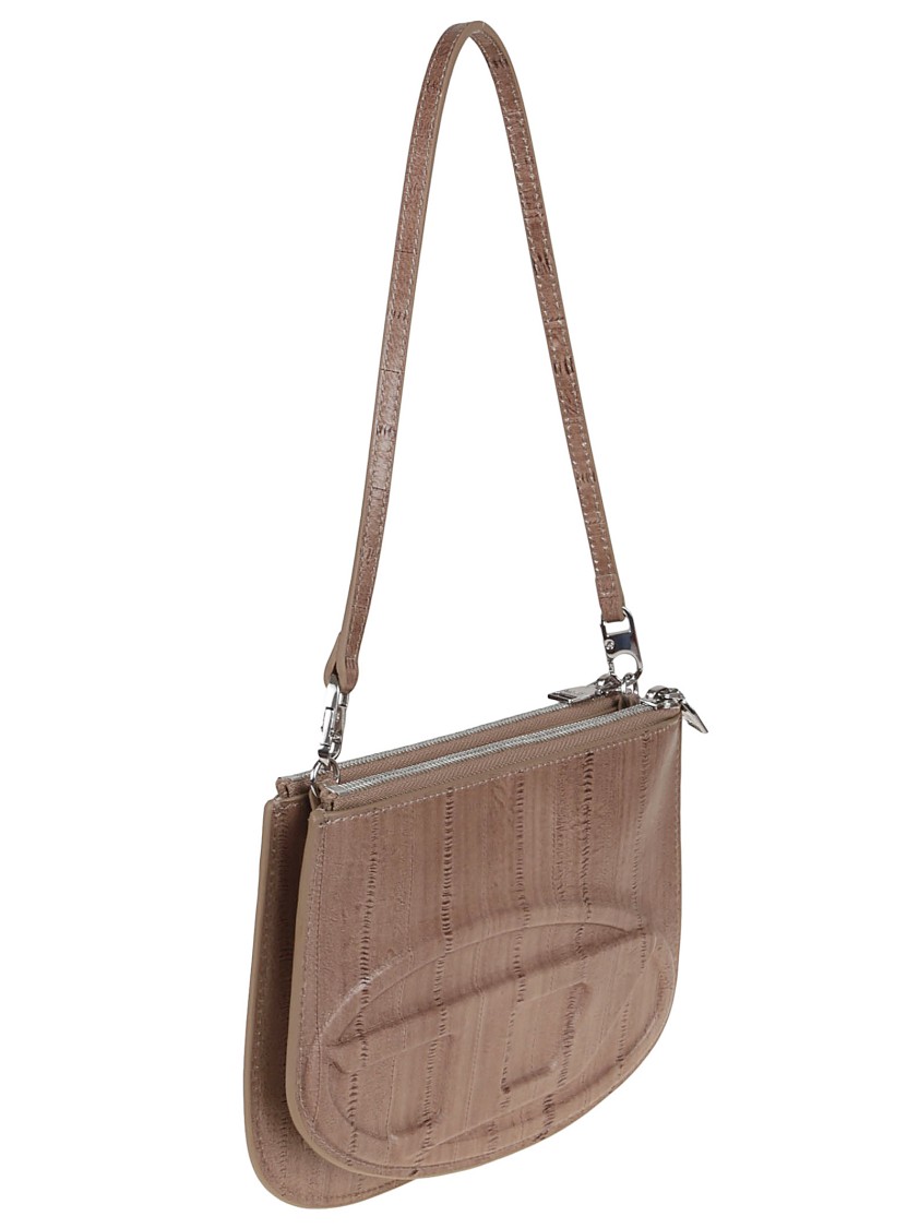 Diesel 1dr Twin Bag With Dual Zipper Pockets In Neutrals