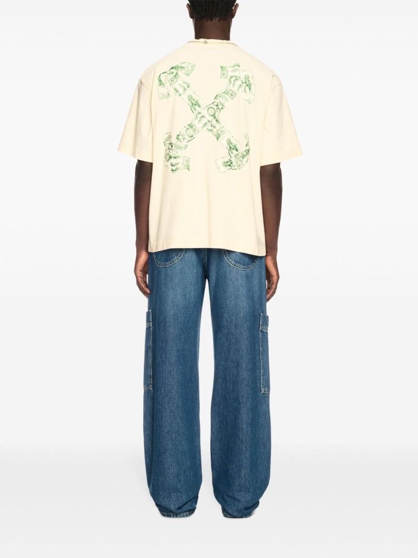 Off-white Irregular Straight-leg Cargo Jeans