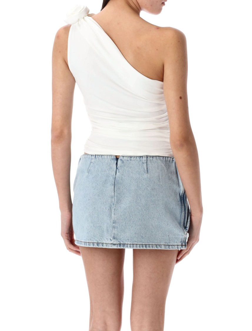 Magda Butrym One-shoulder Jersey Top In Neutrals