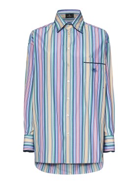 Etro 'Pegaso' Striped Shirt Formal Shirt in Blue | THE LIST