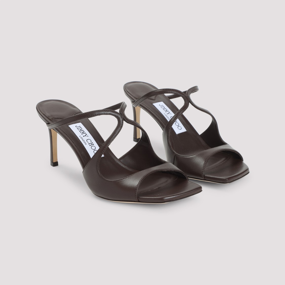 Jimmy Choo Anise 75 Leather Sandals In Blue