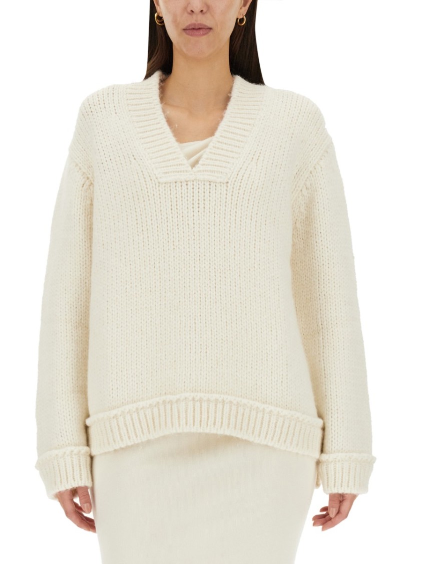 Shop Tom Ford D Wool Sweater In Neutrals