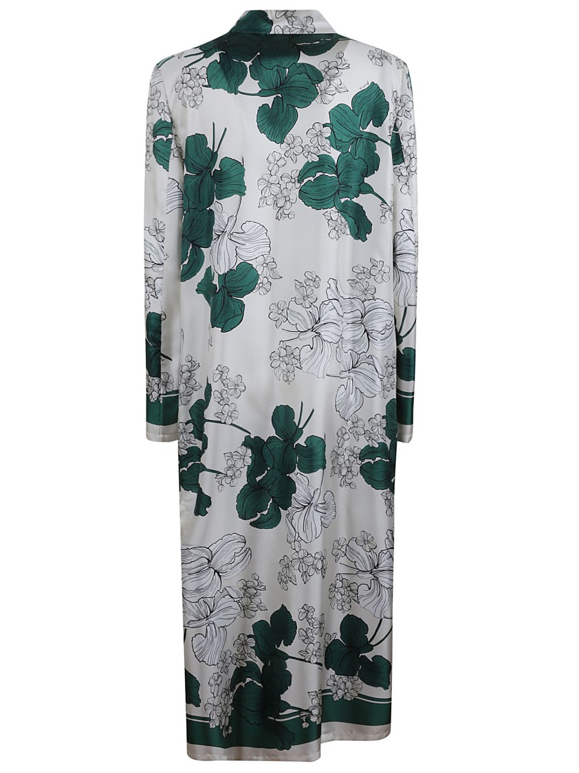 P.a.r.o.s.h Parosh Flower Print Silk Satin Blazer In Multi