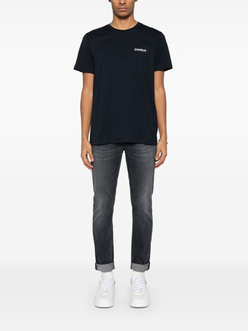 Dondup Grey Denim Jeans With Concealed Fly In Grey