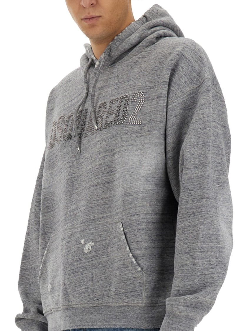 Dsquared2 Dsquared Men Sweatshirt With Logo In Grey