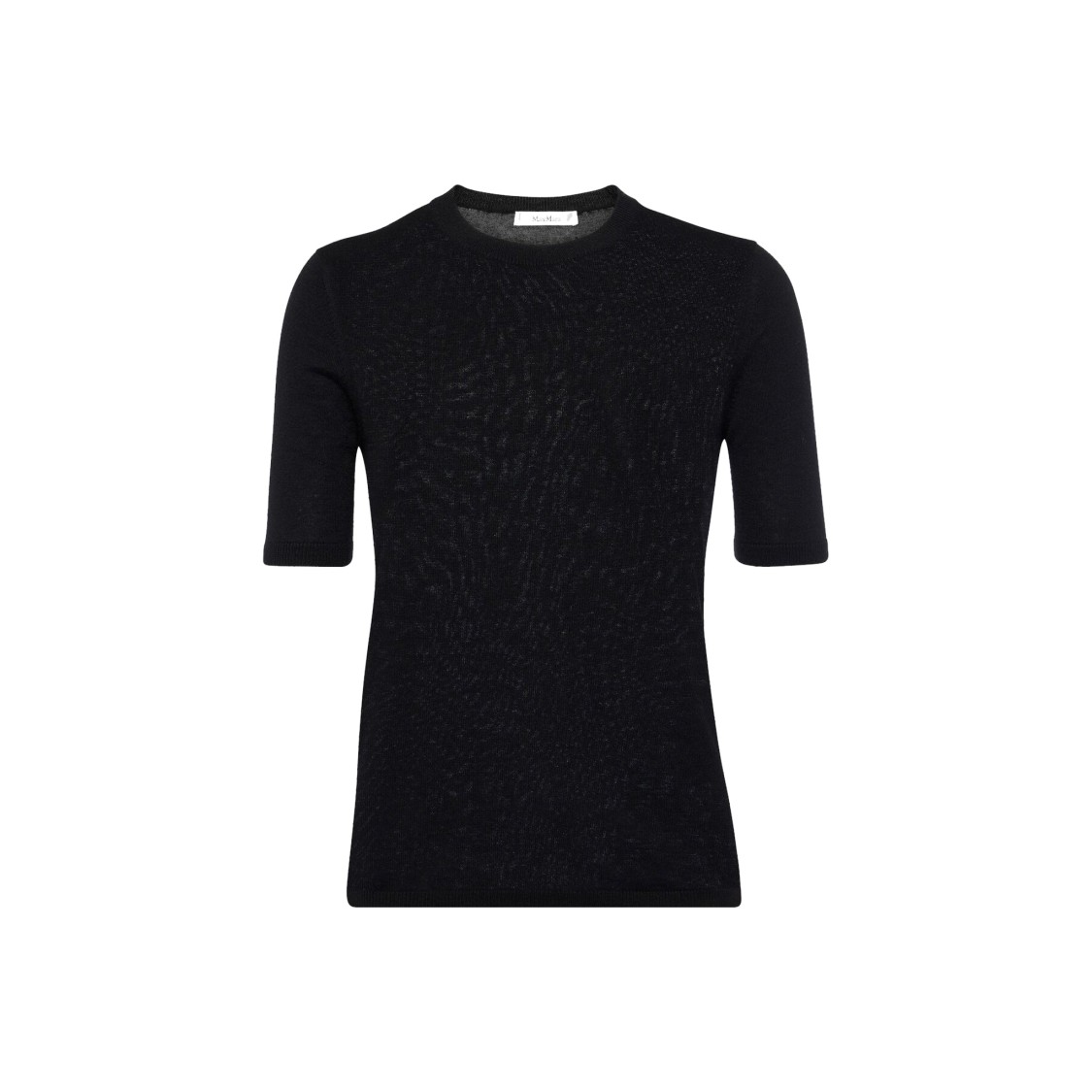 Max Mara Cashmere-silk Blend Sweater With Ribbed Trims In Black
