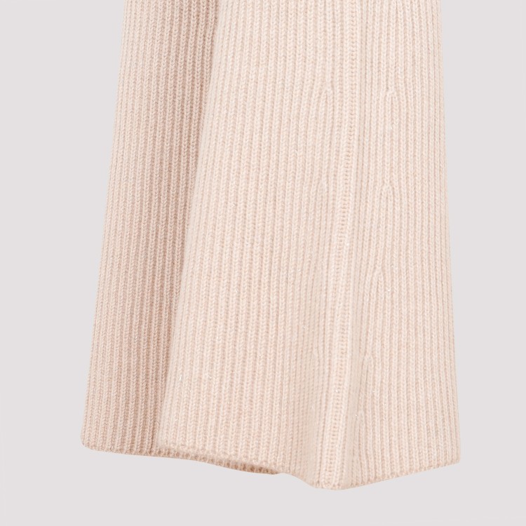 Peserico Flare Knit Rib Nude Fleece Wool Pant | THE LIST