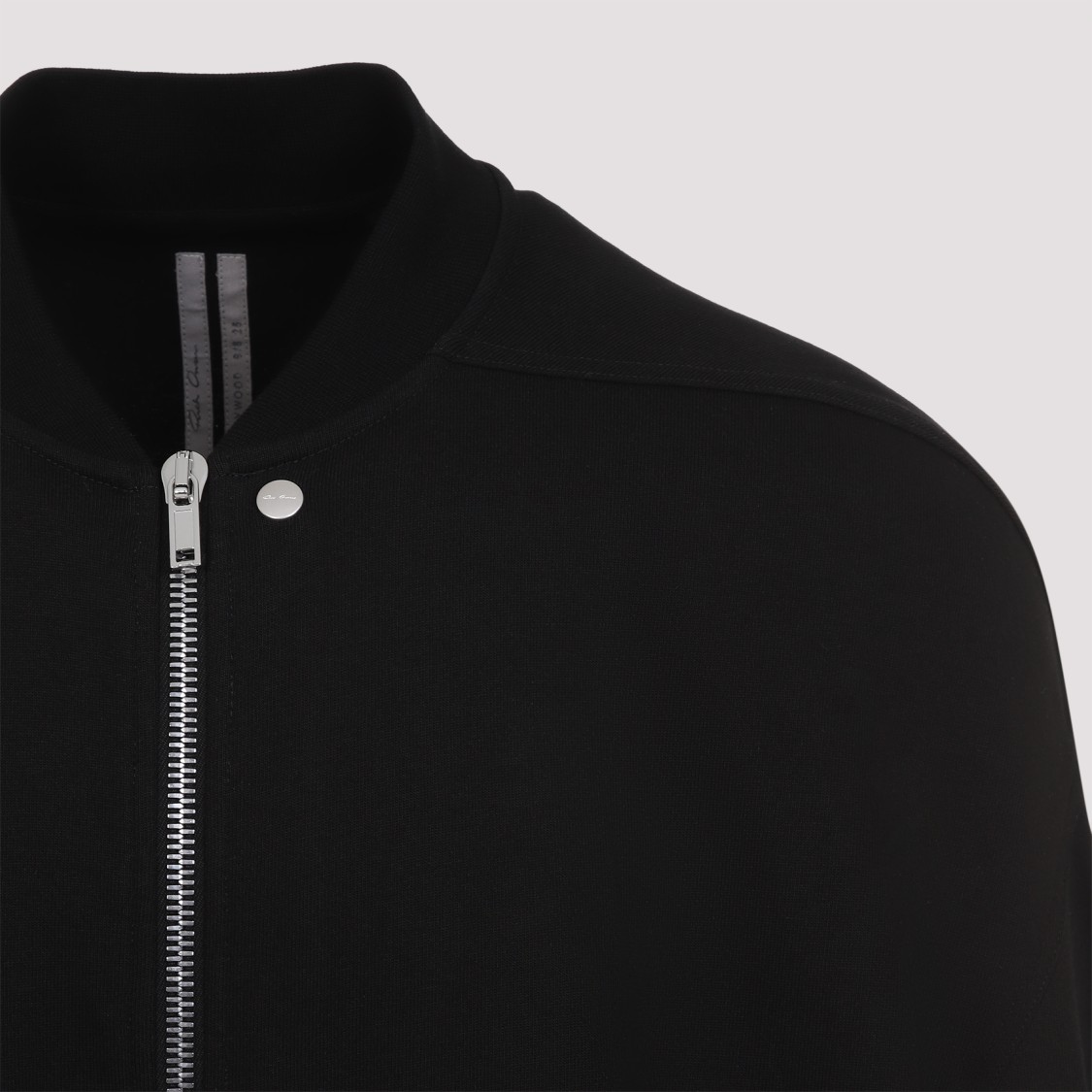 Rick Owens Oversized Flight Sweatshirt Ribbed Finish In Black