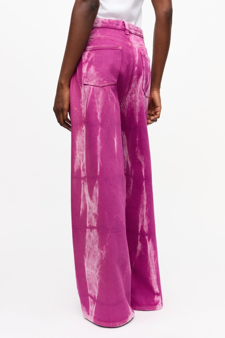Ganni Overdyed Purple Heavy Denim Marri Jeans In Purple