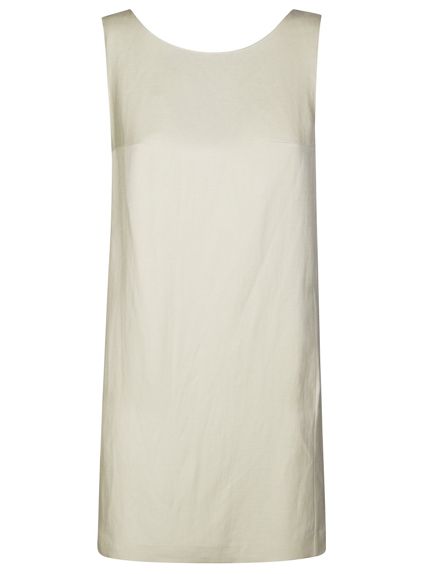 Dondup Sleeveless Textured Top With Relaxed Fit In White