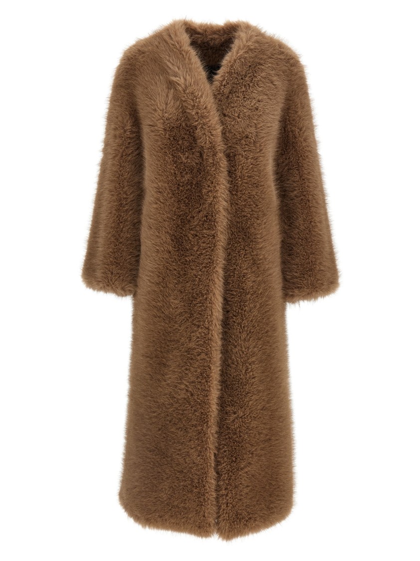 B&b Couture Biscuit Fur Brown In Brown