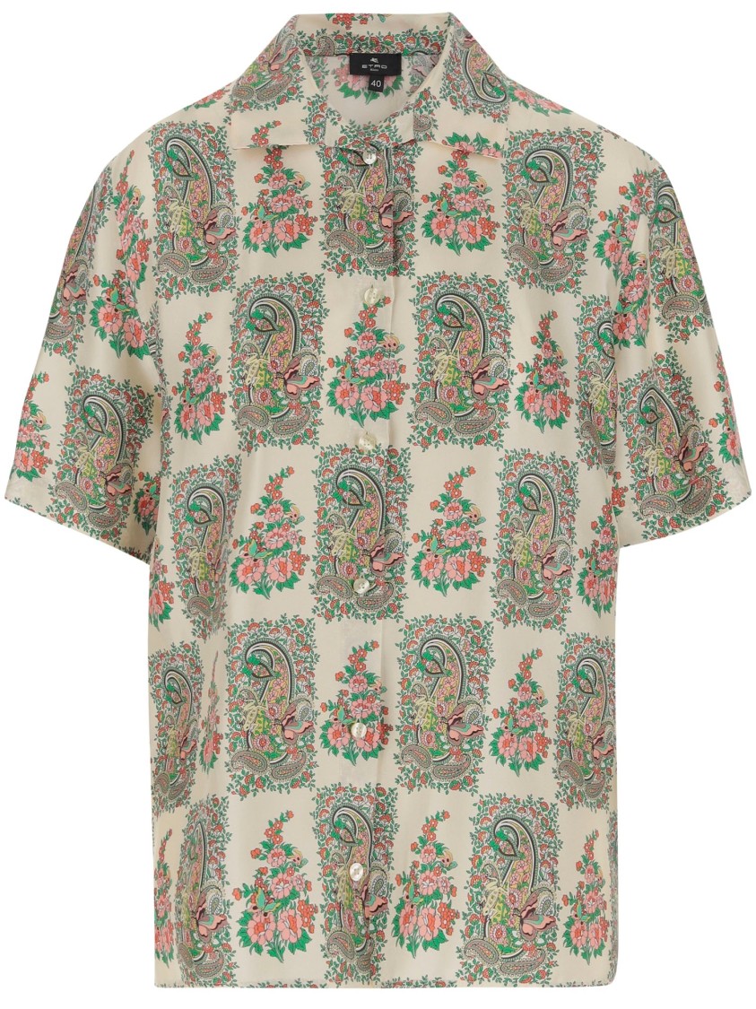 ETRO ETRO SILK SHIRT WITH FLORAL PRINT