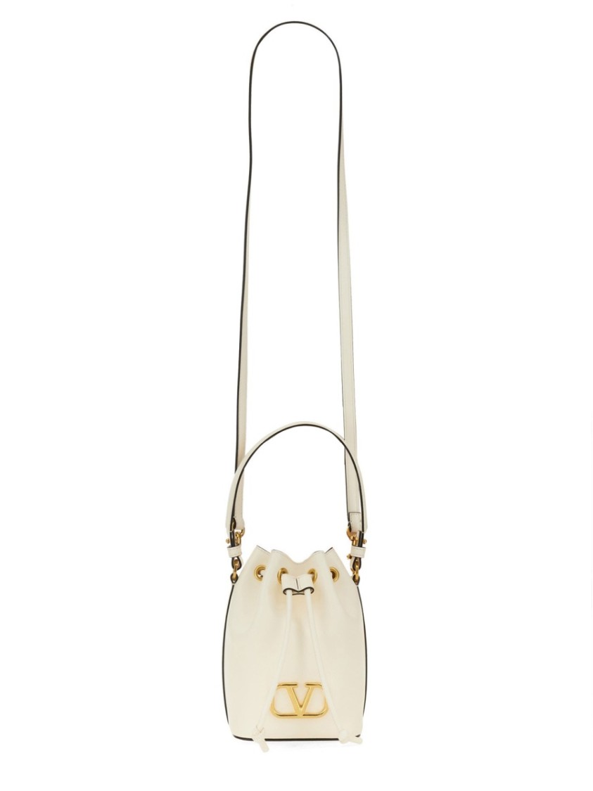 Valentino Mini Vlogo Signature Bucket Bag With Top Handle