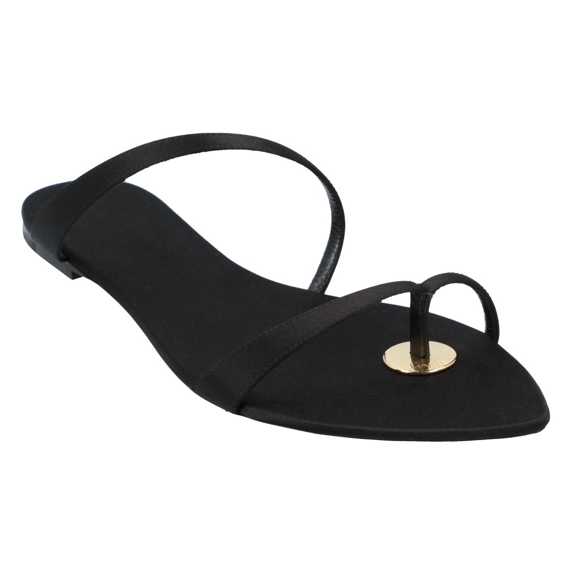 Saint Laurent Tanger Slide Sandals In Black