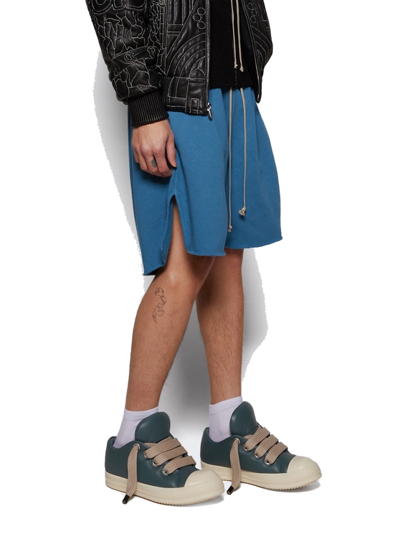 Rick Owens Hollywood Jumbolace Low Sneakers Mouthwash And Milk In Blue