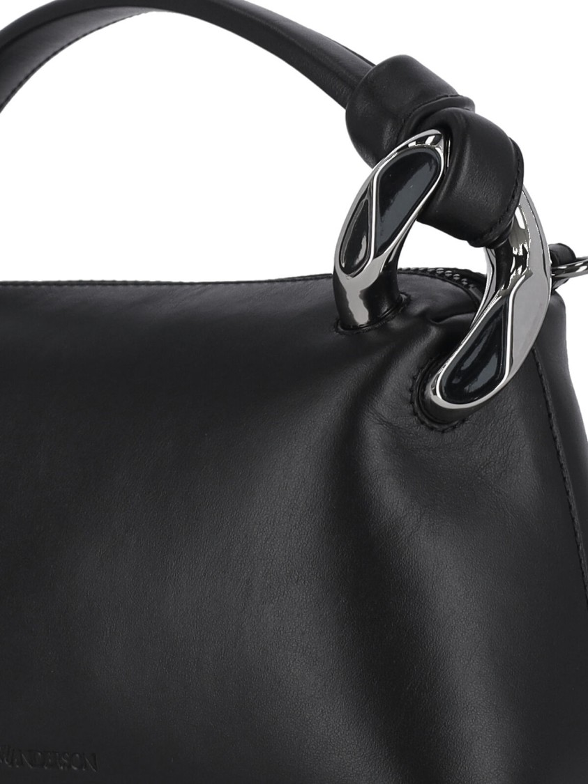 Jw Anderson Corner Small Shoulder Bag In Black