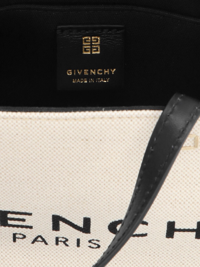 Givenchy Woman Ivory Canvas Mini G-tote Handbag In White