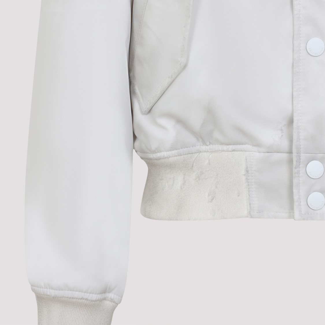 Balenciaga Pocketed Bomber Jacket In White