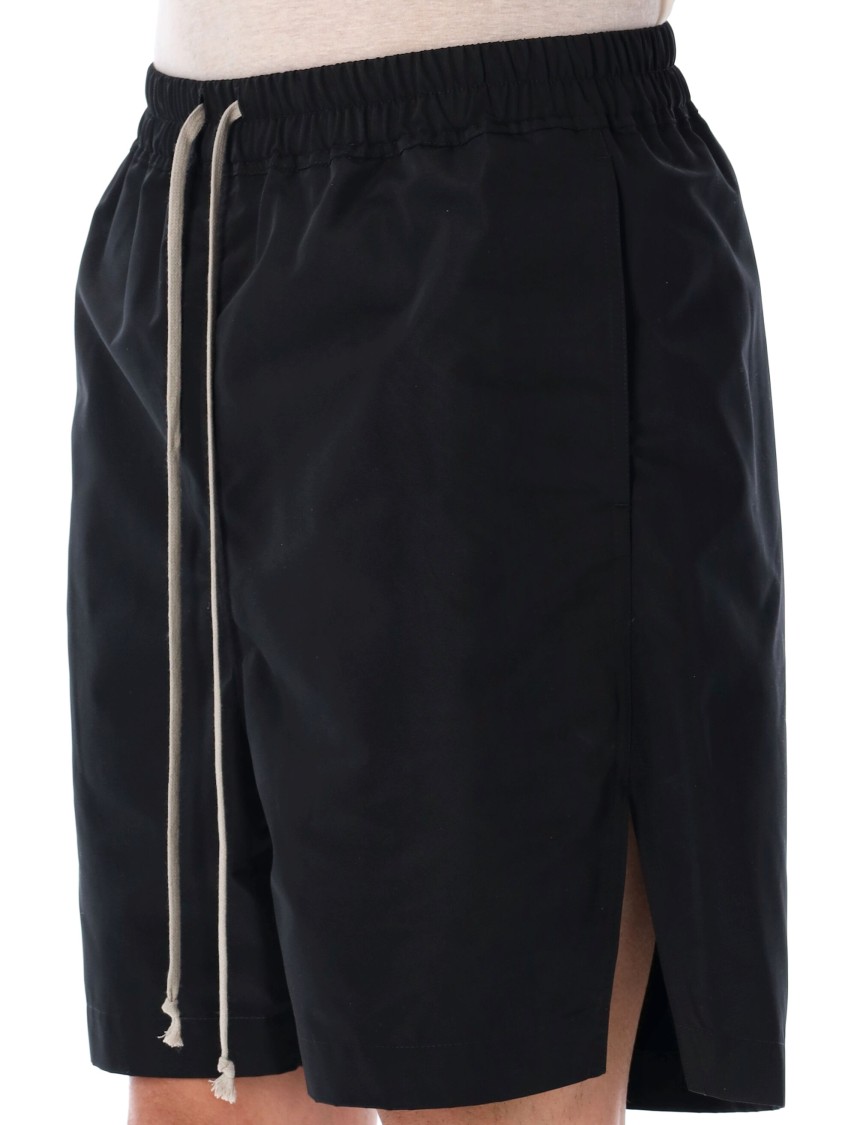 Rick Owens Dropped Crotch Black Boxers With Elastic Waistband In Black