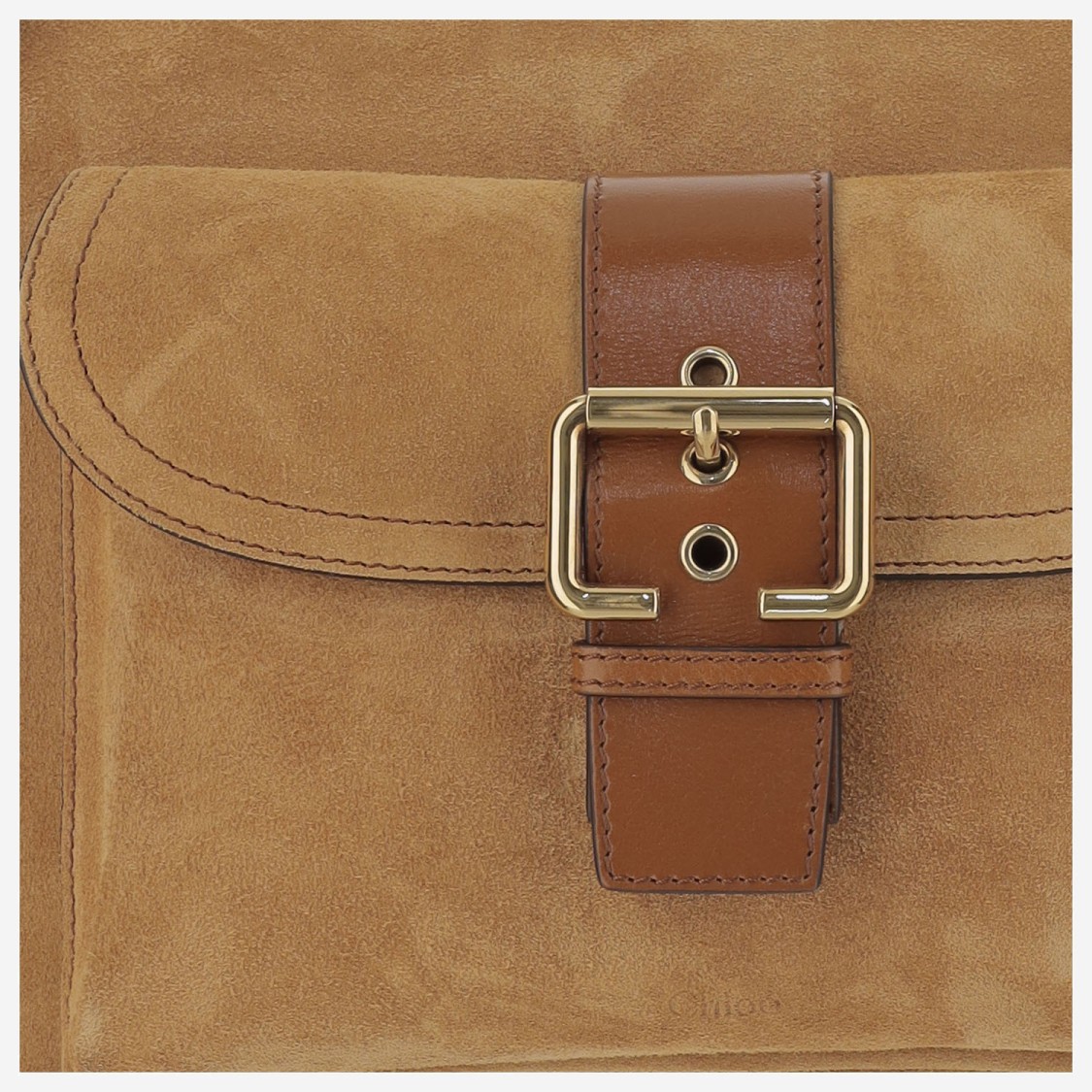 Shop Chloé Suede Camera Bag In Brown