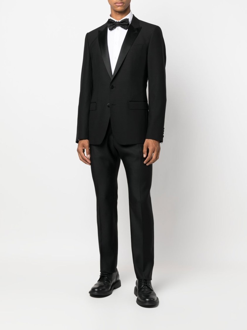 Dsquared2 Tailored Black Trousers With Classic Waistband And Subtle Pleats In Black