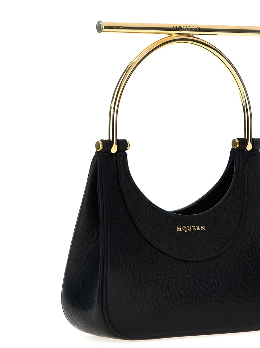 Alexander Mcqueen Mcqueen 'mini Cross-bar' Handbag In Black