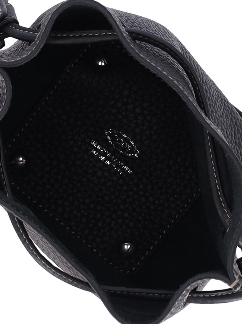 Tod's Micro Bucket Bag In Textured Black Leather | THE LIST