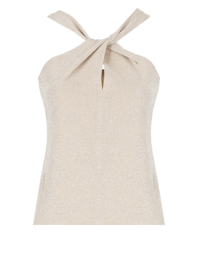 D Exterior D. Exterior Beige Lurex Top