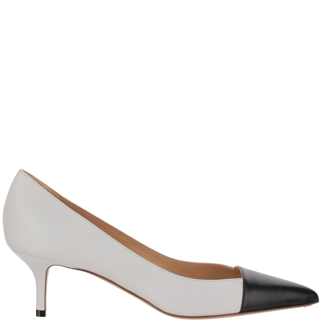 Francesco Russo Two-tone Leather Pumps In White