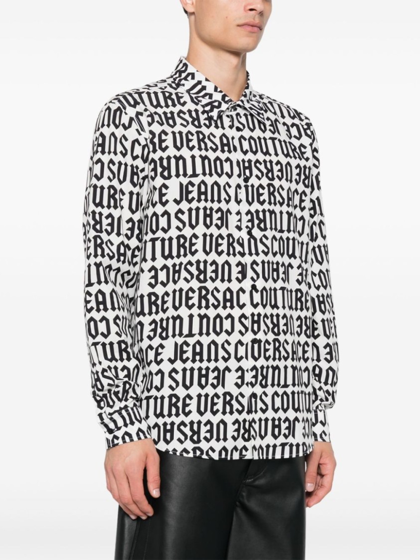 Shop Versace Jeans Couture Shirt With Print In White