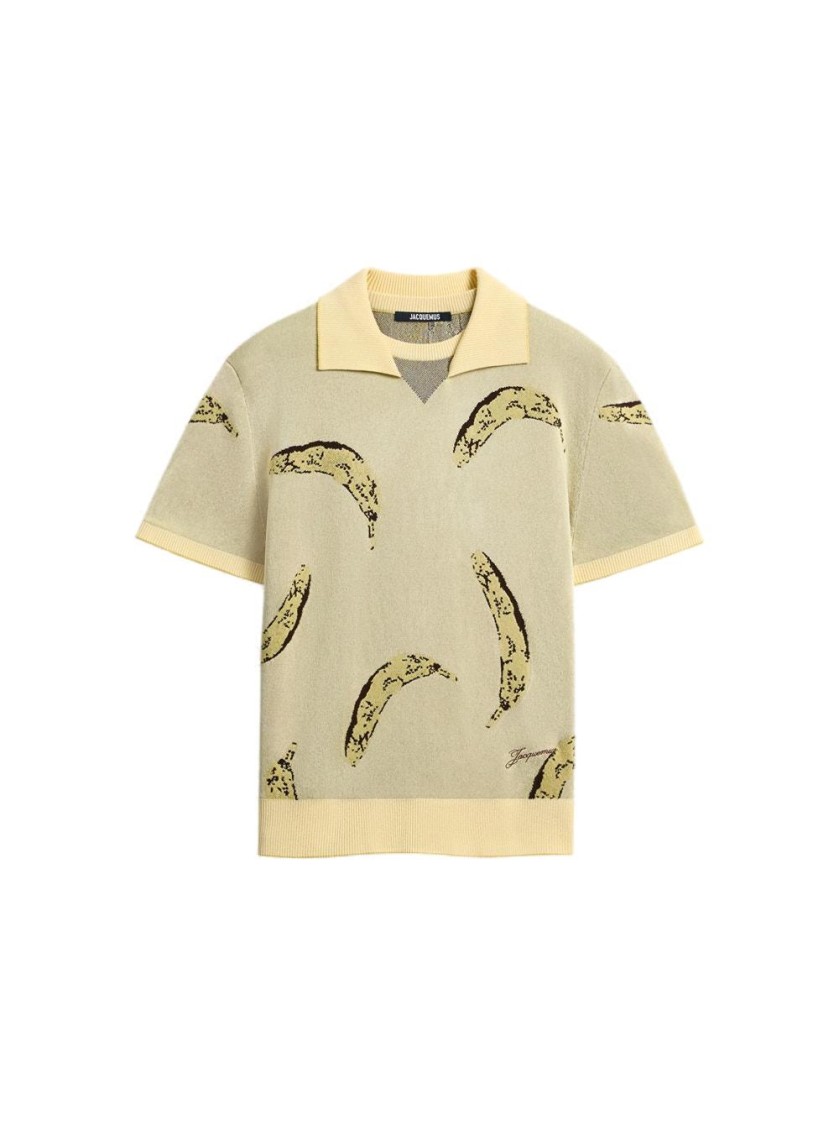 Jacquemus Crew Neck Graphic Print Polo Shirt