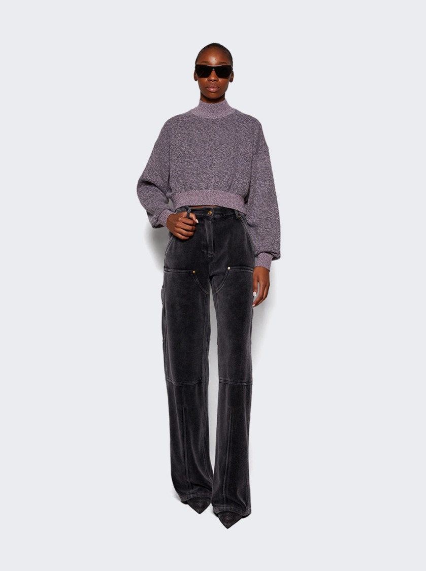 Alexander Wang T T By Alexander Wang Cropped Sweater With Embossed Logo Pink