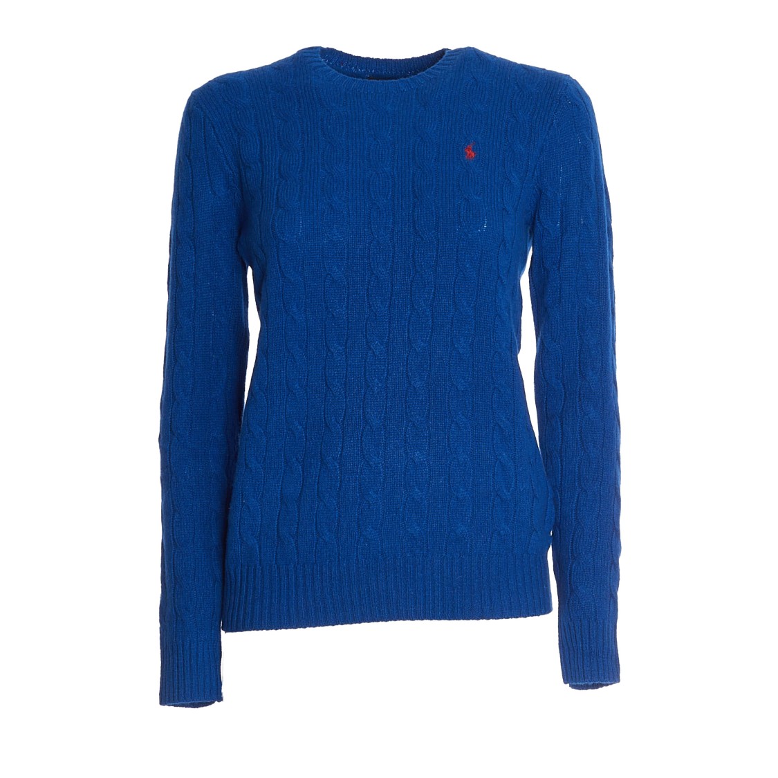 Polo Ralph Lauren Cable-knit Wool-cashmere Jumper In Blue