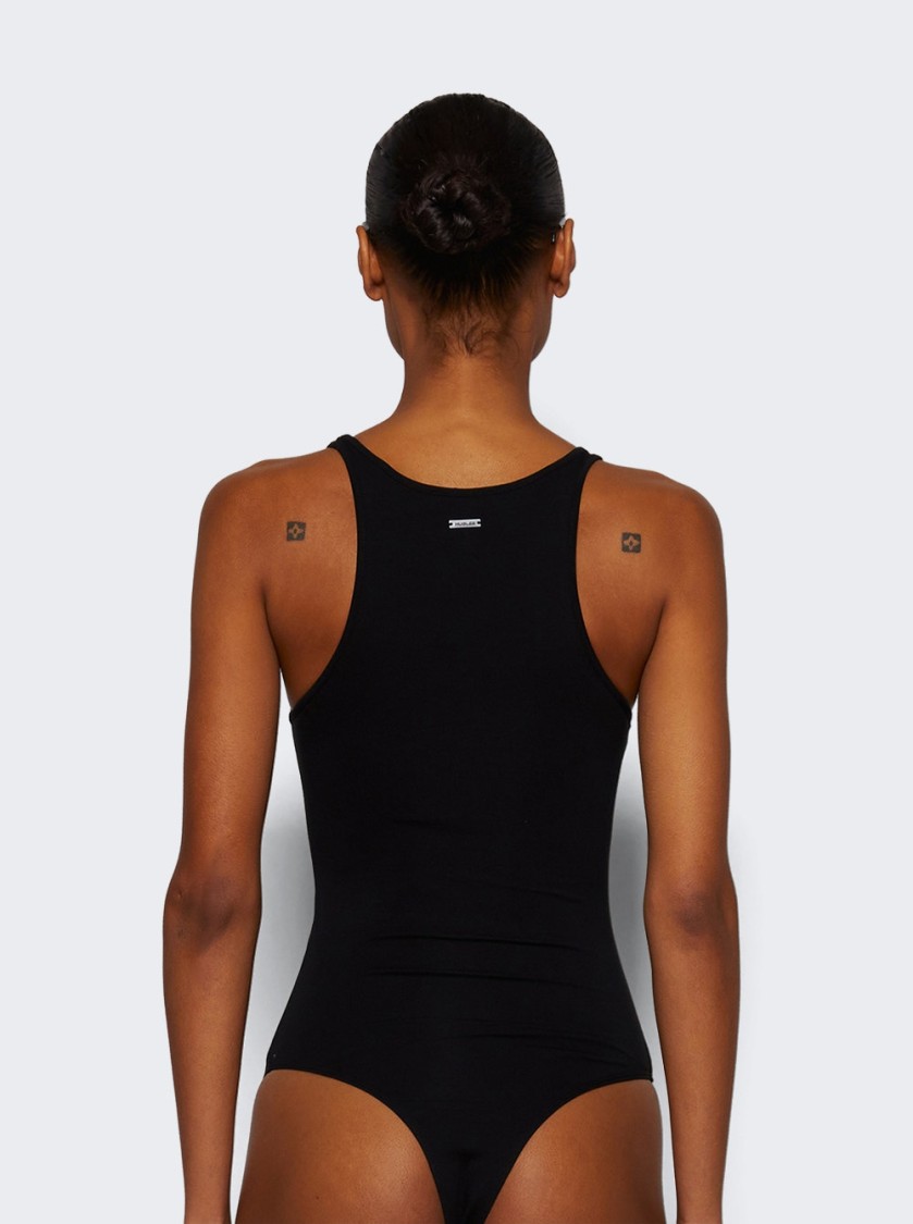 Shop Mugler Pierced Bodysuit - Black