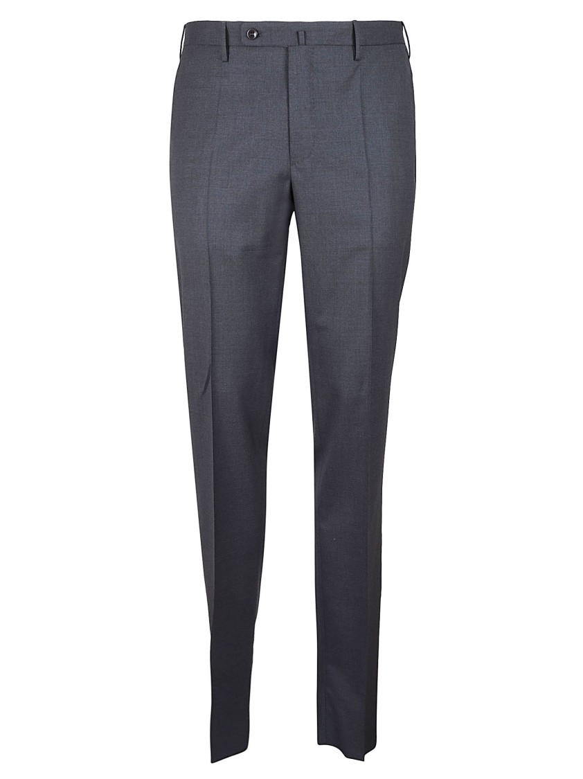 Incotex Straight-leg Tailored Trousers With Classic Waistband In Black