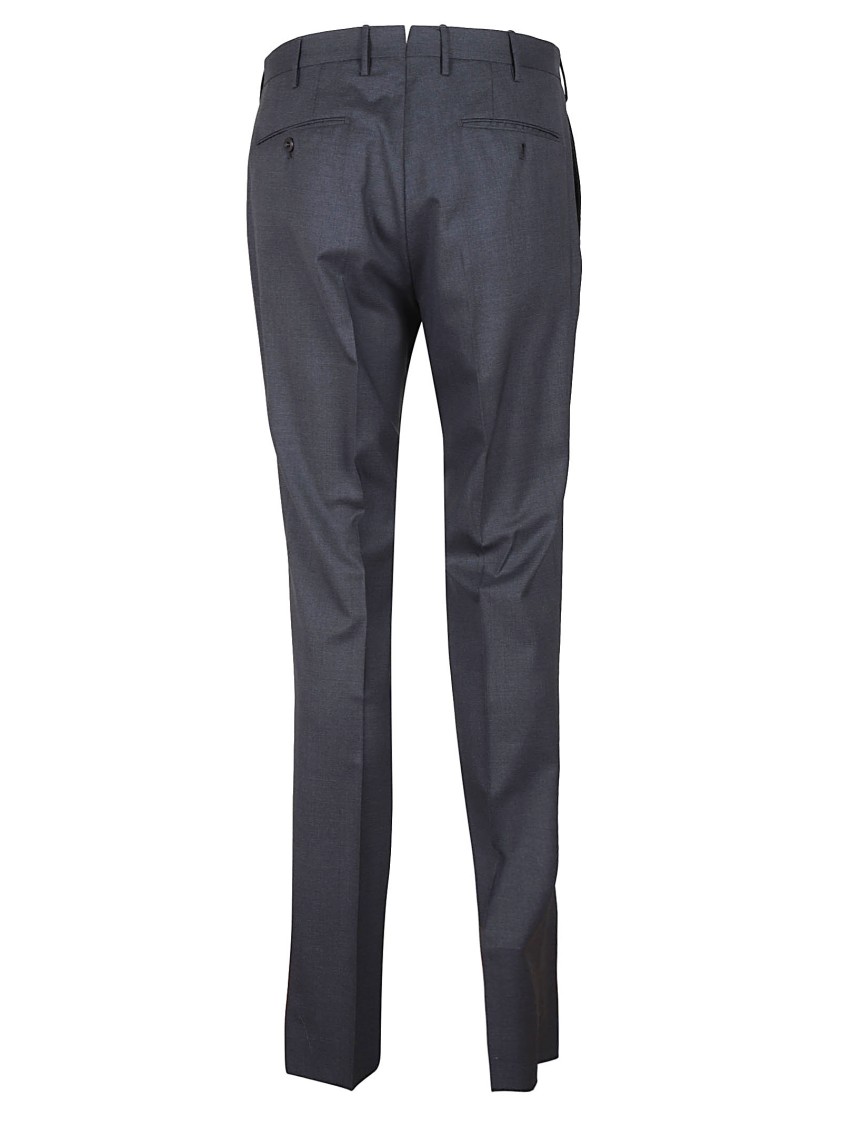 Incotex Straight-leg Tailored Trousers With Classic Waistband In Black