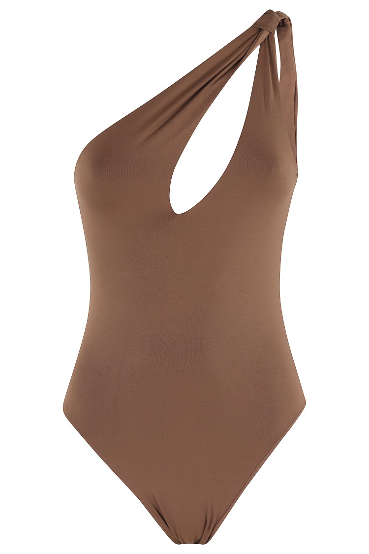 FEDERICA TOSI FEDERICA TOSI SCULPTED ONE-SHOULDER SWIMSUIT WITH KNOT DETAIL
