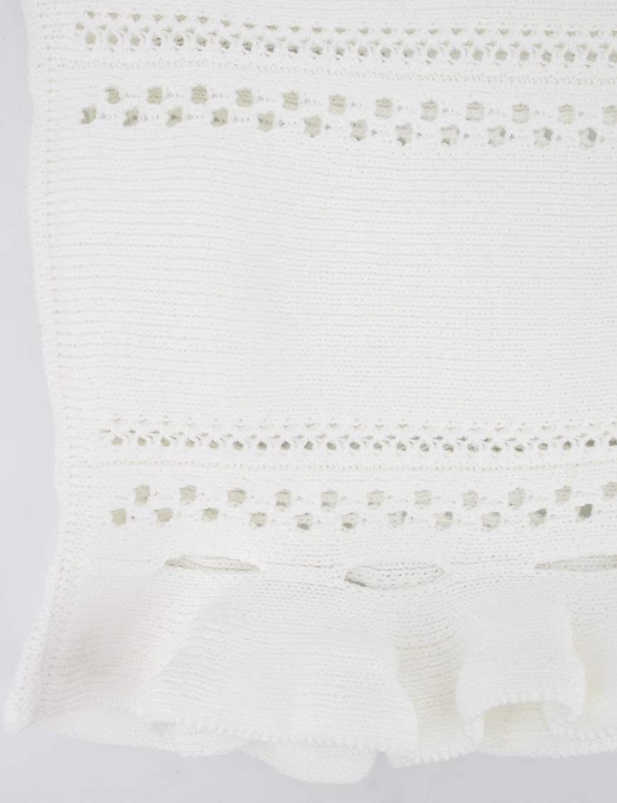 FABIANA FILIPPI FABIANA FILIPPI BUTTON-DETAIL KNIT SWEATER WITH RUFFLED HEM