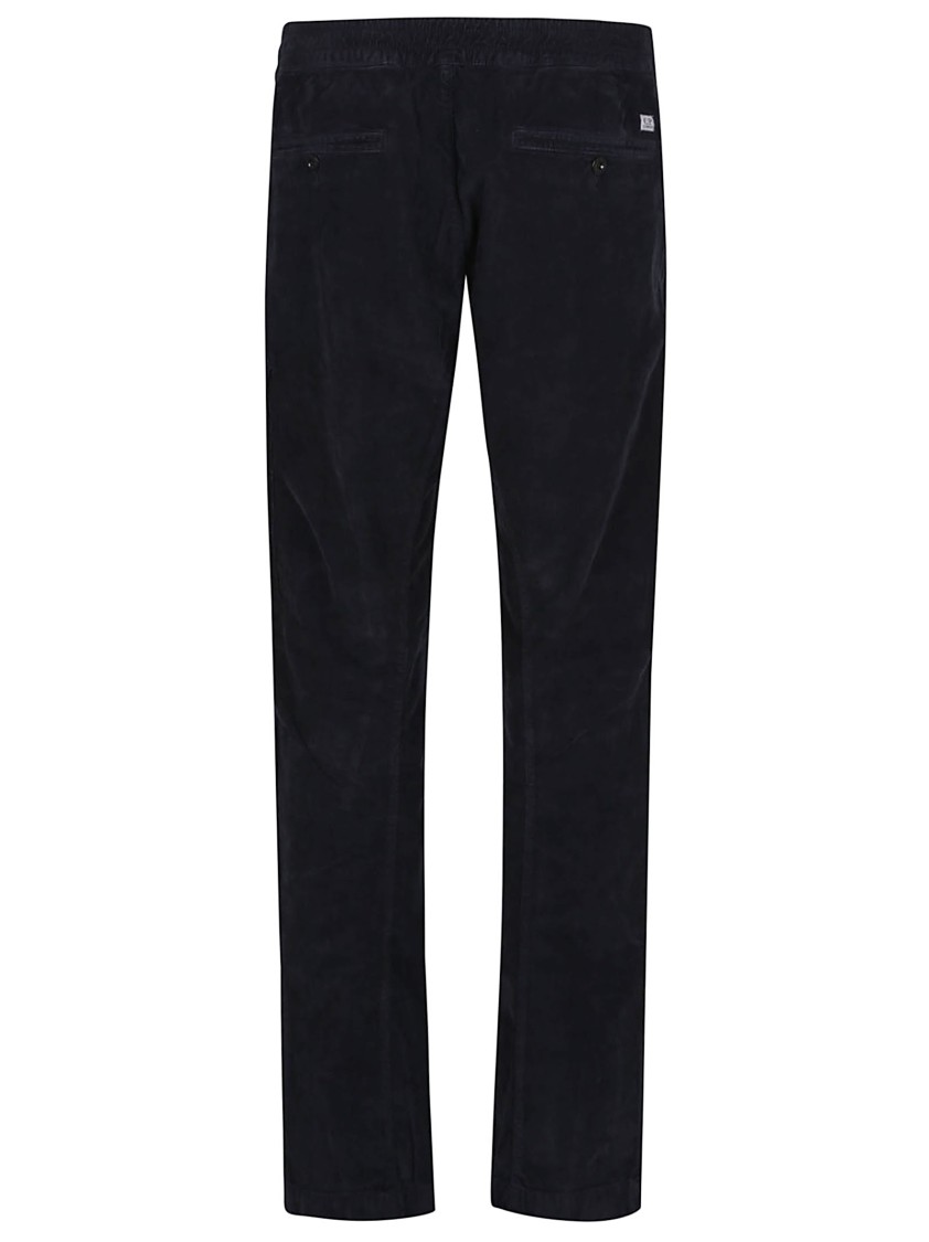C.p. Company Stretch Corduroy Cargo Trousers In Black