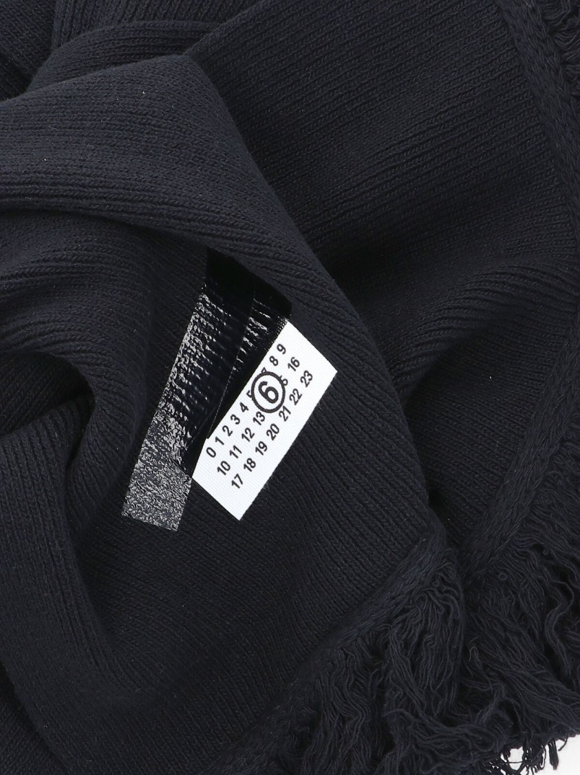 Mm6 Maison Margiela Mm6 By Maison Margiela "numeric" Scarf – Black In Black