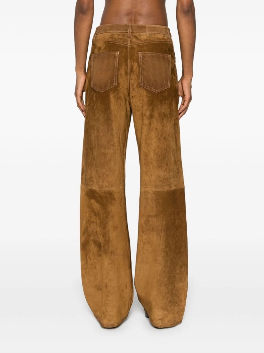Golden Goose Journey Leather Pant Straight Clothing