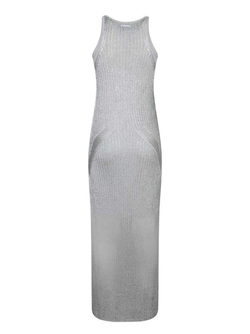 Pinko Form-fitting Grey Maxi Dress
