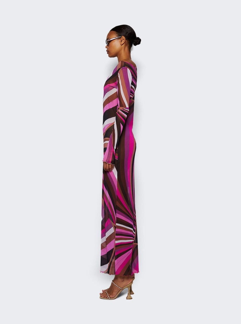 PUCCI PUCCI LONG DRESS - TULLE FUCHSIA